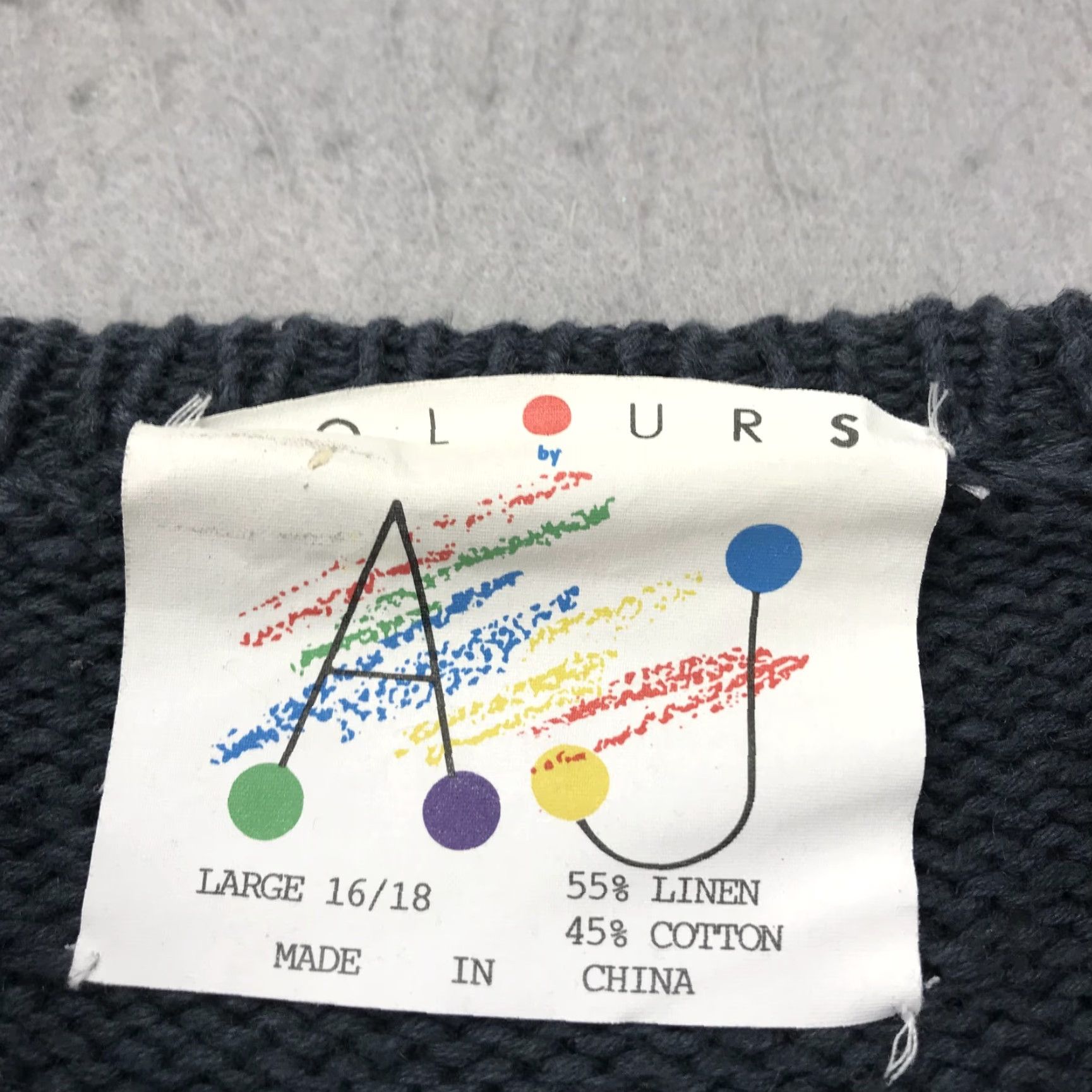 Alexander Julian VINTAGE Alexander Julian Colours Sweater Womens L Geometric Knit Crew Neck Pullover 80s Purple Mens Womens Girls Boys Size L / US 10 / IT 46 - 4 Thumbnail