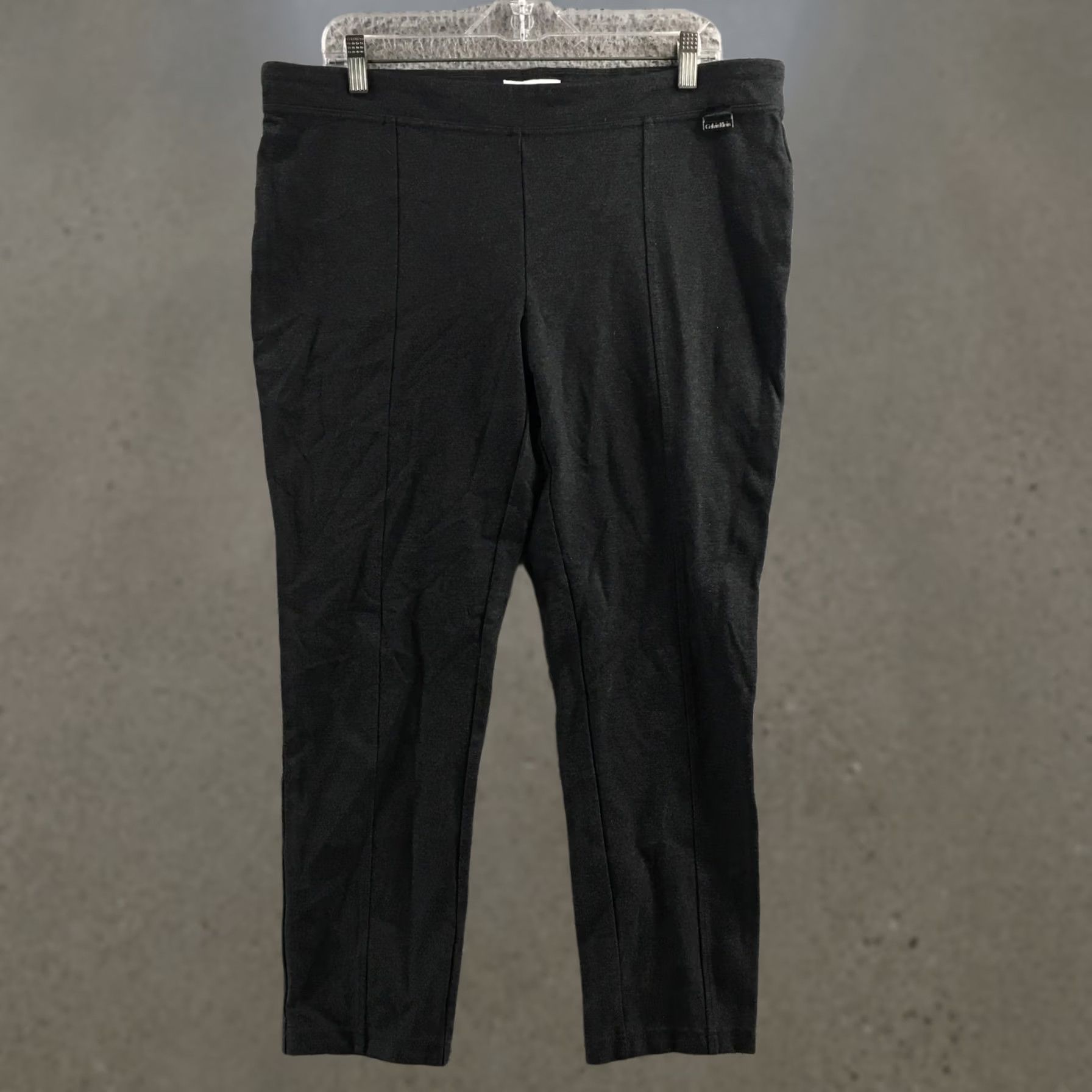 Calvin Klein Calvin Klein Cropped Pants Women XL Gray Mid Rise Pull On Casual Classic Pants Size 40" / US 18 - 1 Thumbnail