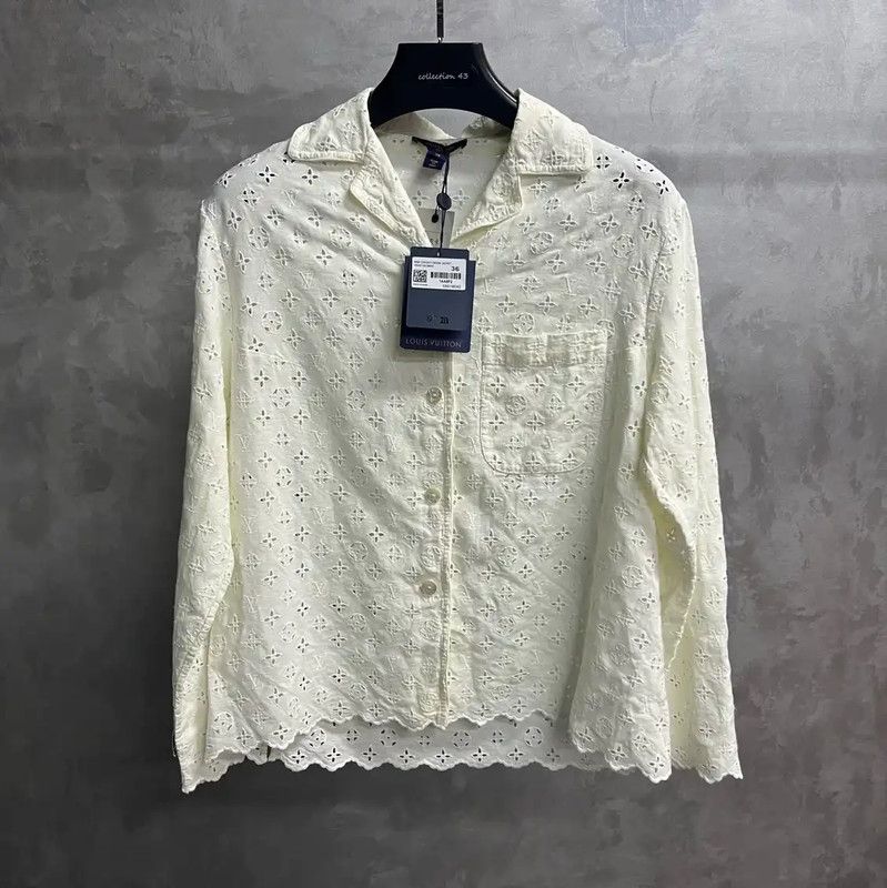 Louis Vuitton Louis Vuitton White Cotton Men's Shirt 0089 Size US M / EU 48-50 / 2 - 1 Thumbnail