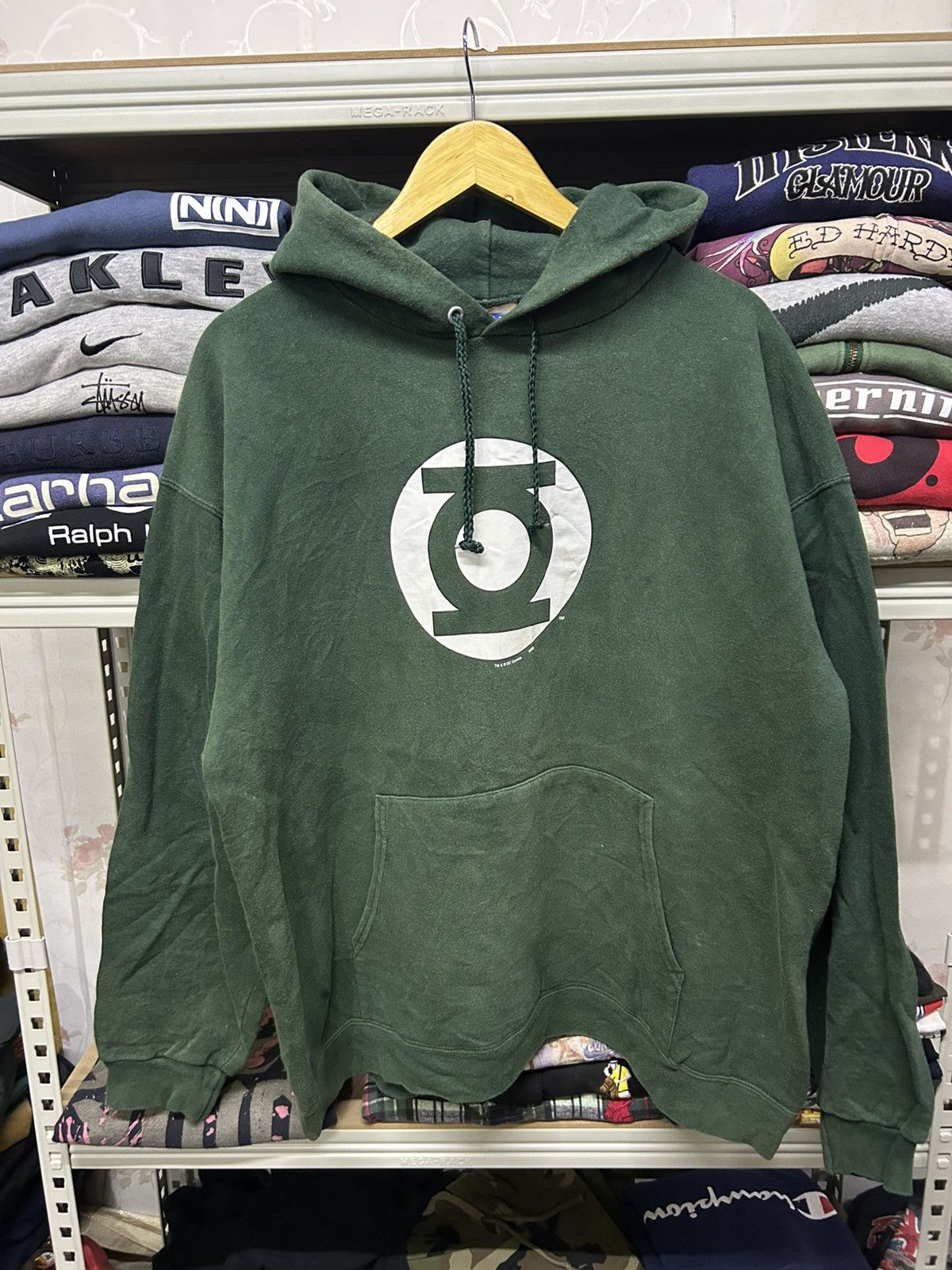 DC Comics × Hanes × Vintage Vintage Dc Comics hanes printpro green hoodie in extra large Size US XL / EU 56 / 4 - 2 Thumbnail