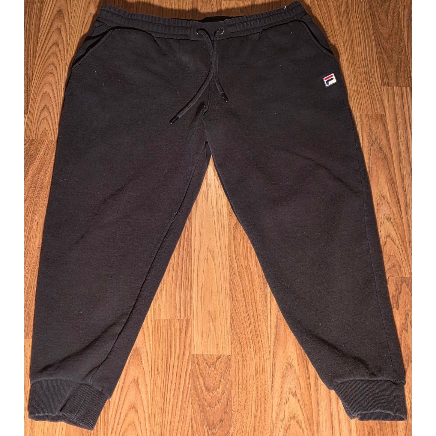 Fila Fila Black Ankle Drawstring Sweatpants - Women's XL Size 38" / US 16 / IT 52 - 2 Thumbnail