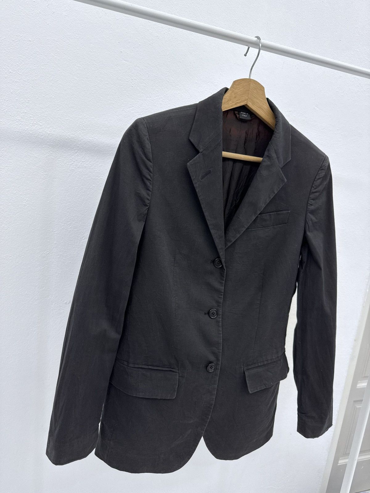 Helmut Lang Vintage Distressed Sunfaded 90s HELMUT LANG Blazer Italy Size S / US 4 / IT 40 - 2 Thumbnail