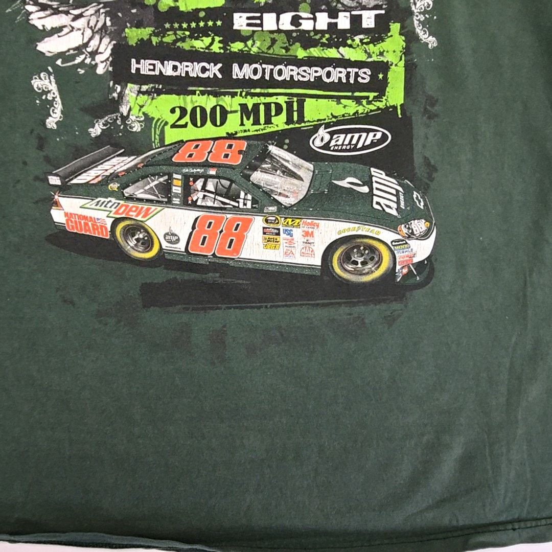 Chase Authentics Dale Jr NASCAR Shirt AMP Green XL Graphic Racing Tee Size US XL / EU 56 / 4 - 4 Thumbnail