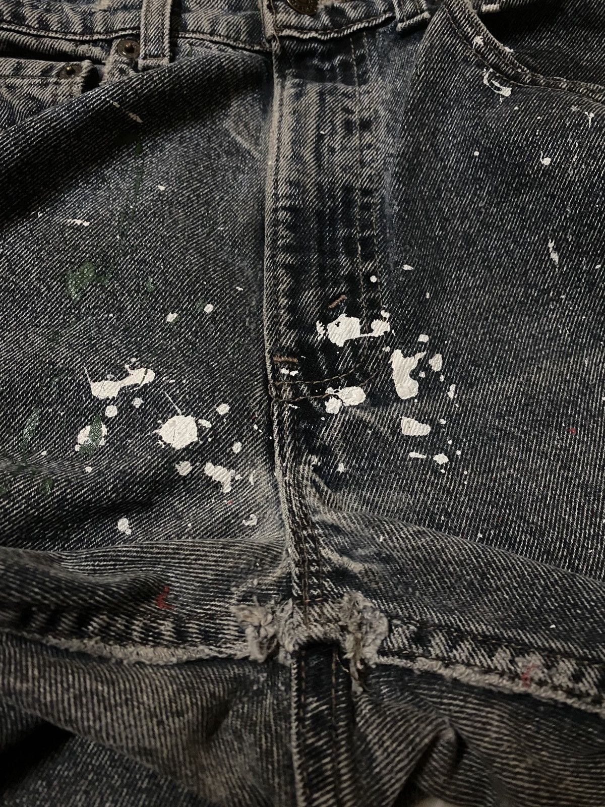 Levi's Vintage 80s Levis Distressed Paint Splatter Pattern Jeans Size US 30 / EU 46 - 12 Thumbnail