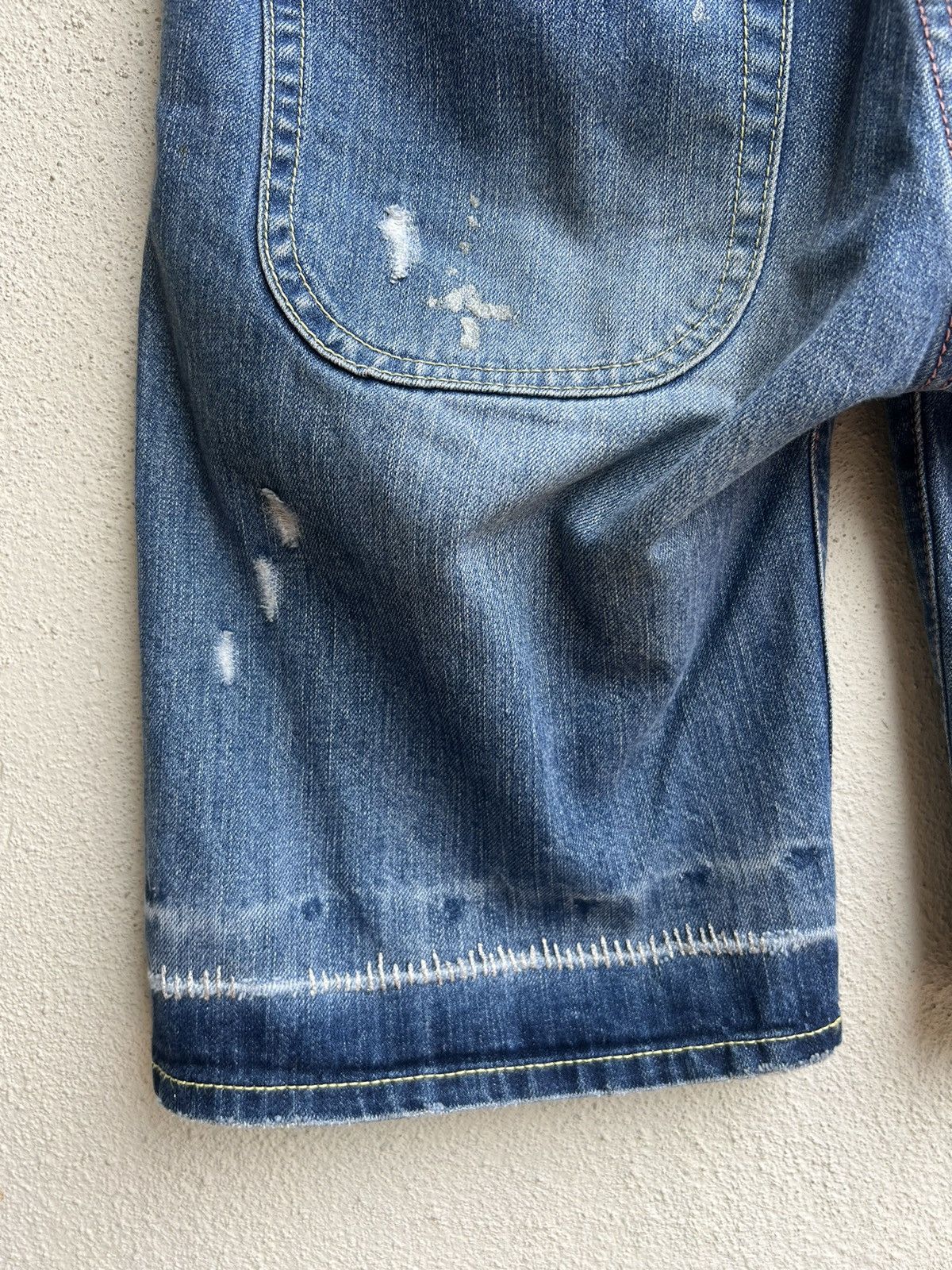 Tsumori Chisato Tsumori Chisato Distressed Denim Painter Short Pant Size US 30 / EU 46 - 15 Thumbnail