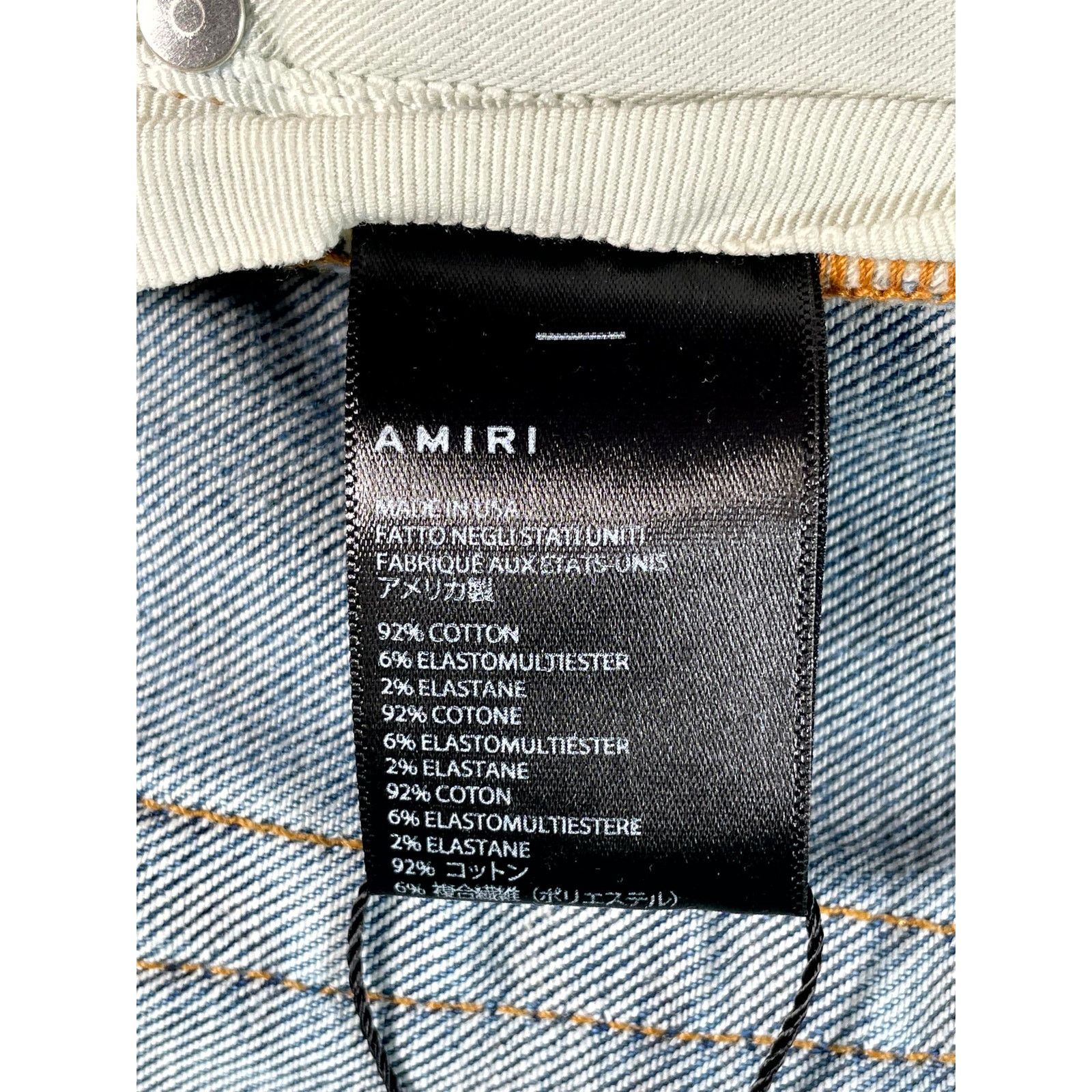 Amiri Amiri Mx2 Plaid Patch Light Wash, Yellow & Brown Jeans Size US 38 / EU 54 - 7 Thumbnail
