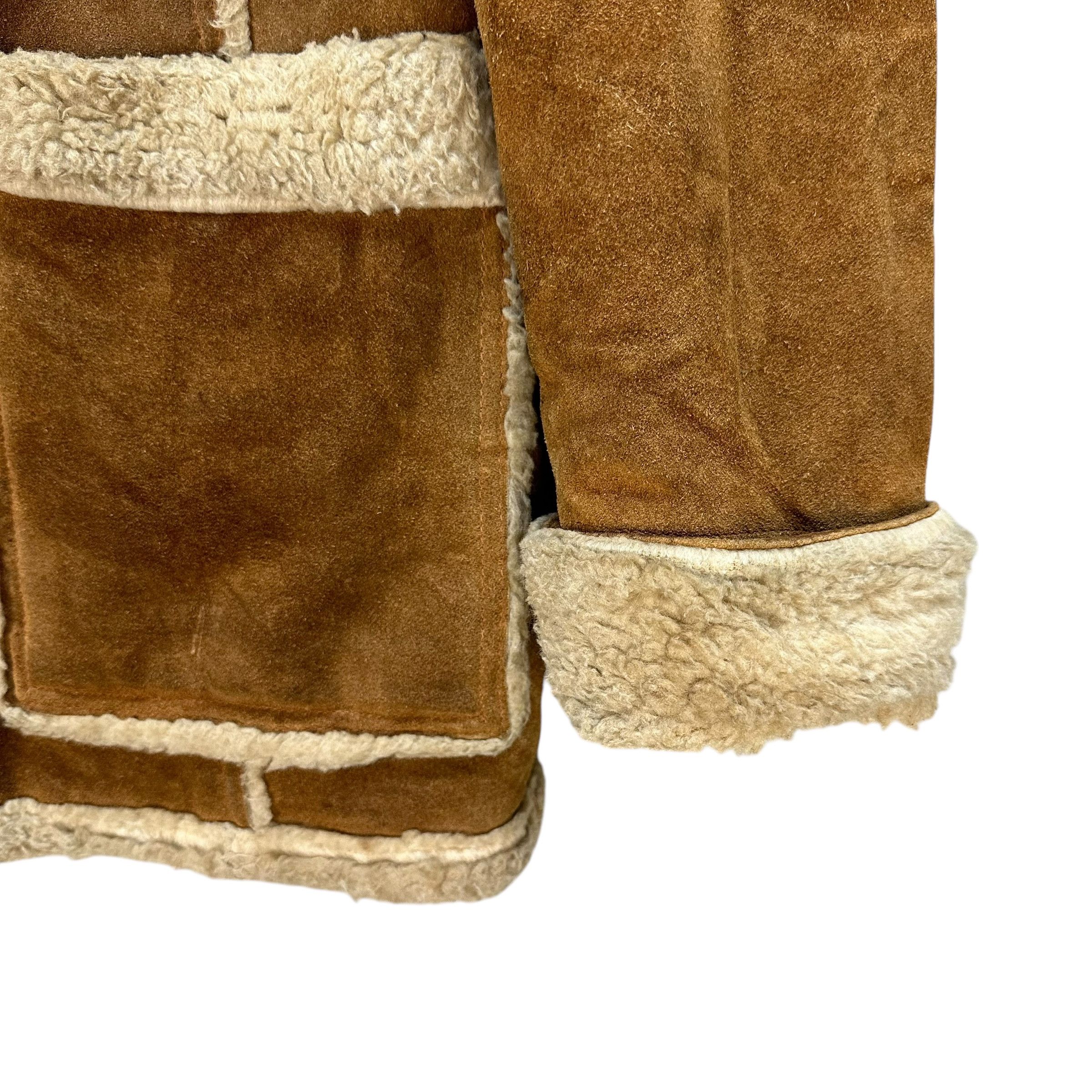 Vintage Vintage GENUINE SPLIT COWHIDE Sherpa Jacket #A77-1873 Size US M / EU 48-50 / 2 - 6 Thumbnail