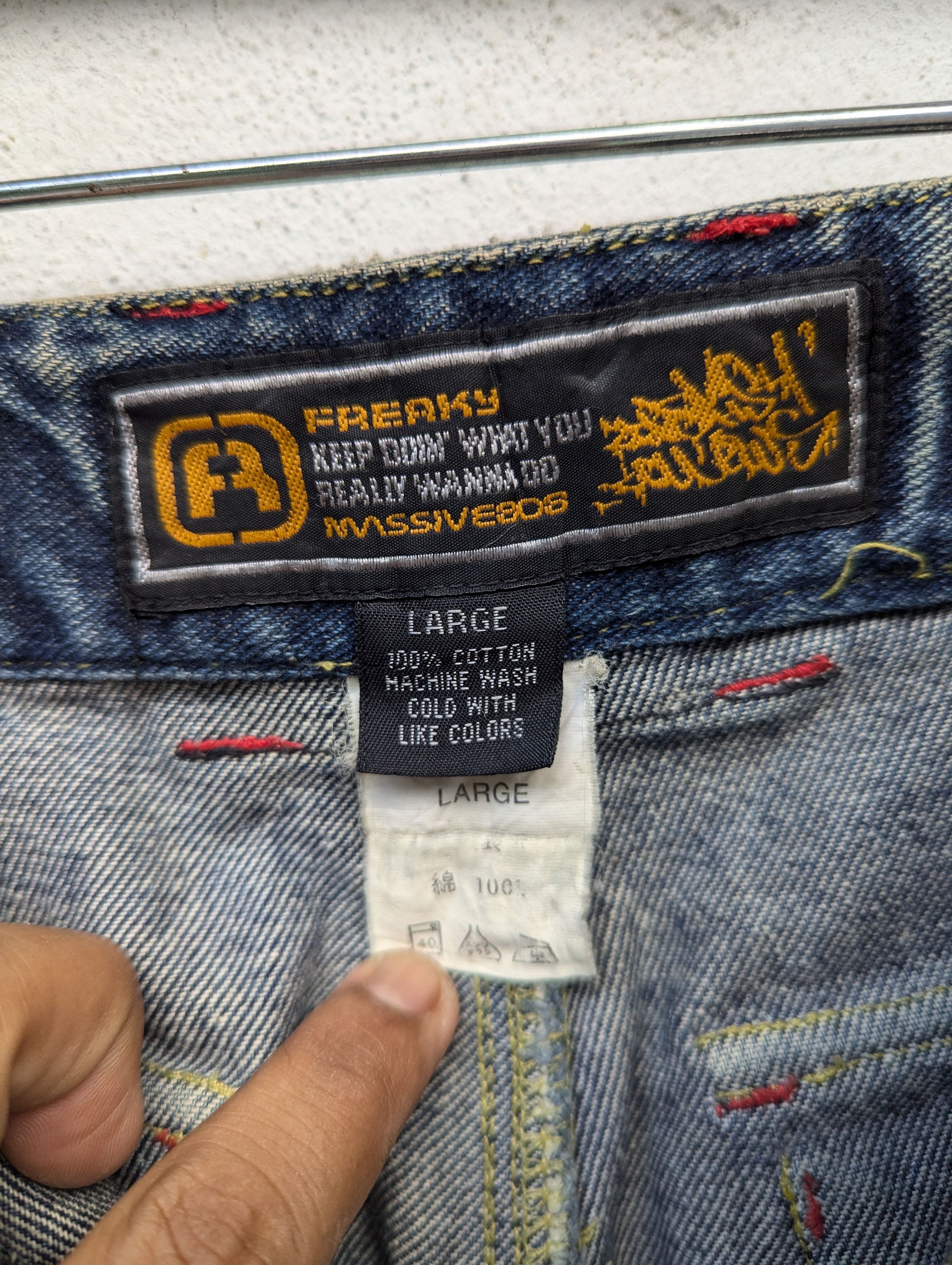 Japanese Brand FREAKY SOUL MANAGER DENIM LOOSE CARGO PANTS Size US 30 / EU 46 - 12 Thumbnail