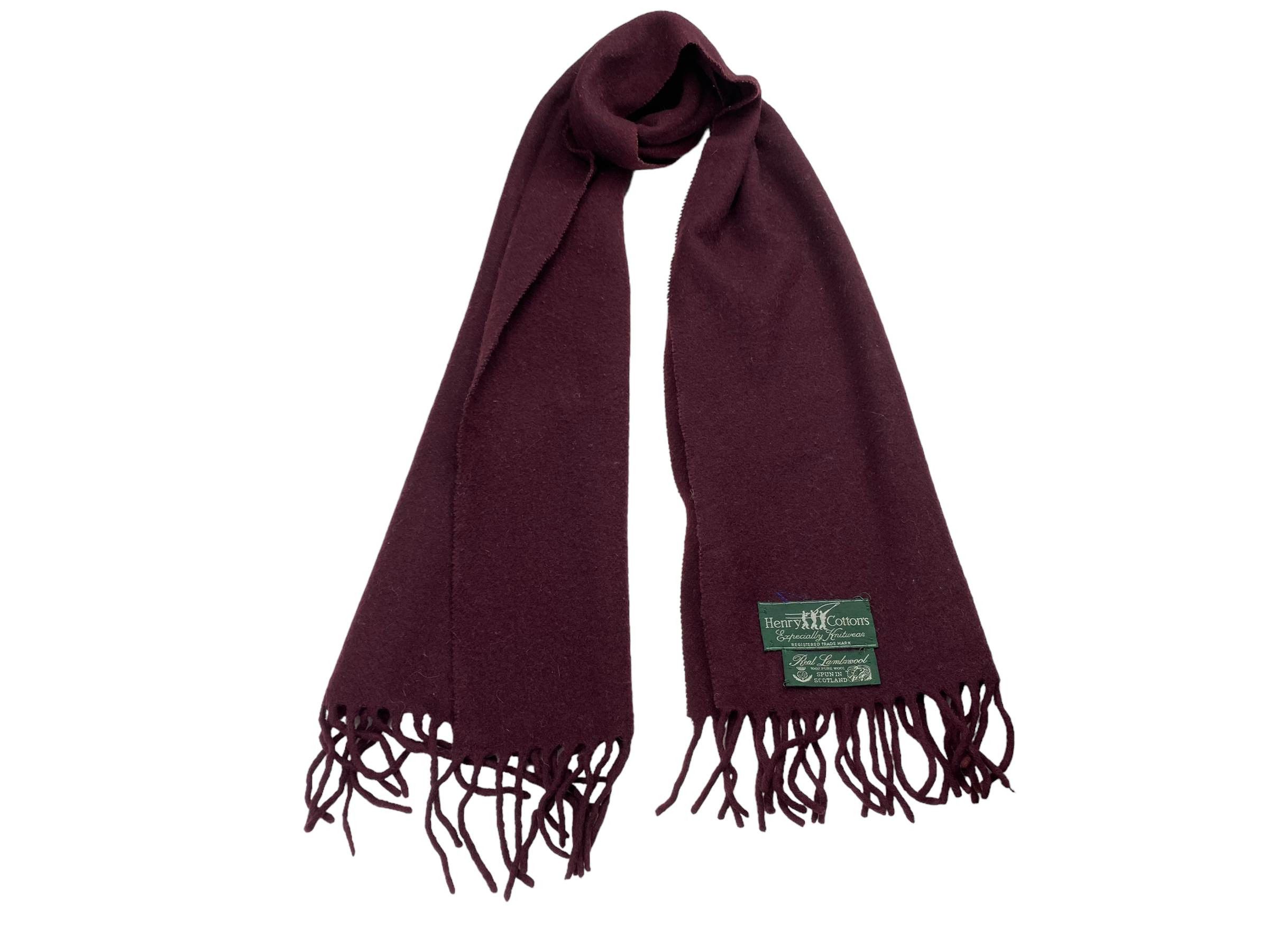 Henry Cotton's × Vintage Henry Cottons Pure LambsWool Vintage Scarf Made in Scotland Size ONE SIZE - 1 Thumbnail