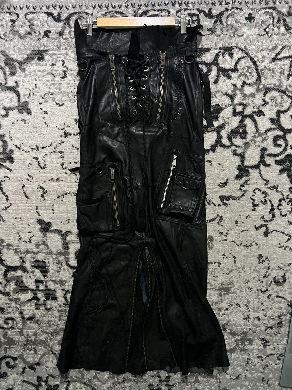 If Six Was Nine Ifsixwasnine mud leather lace up long skirt Size 30" / US 8 / IT 44 - 5 Thumbnail