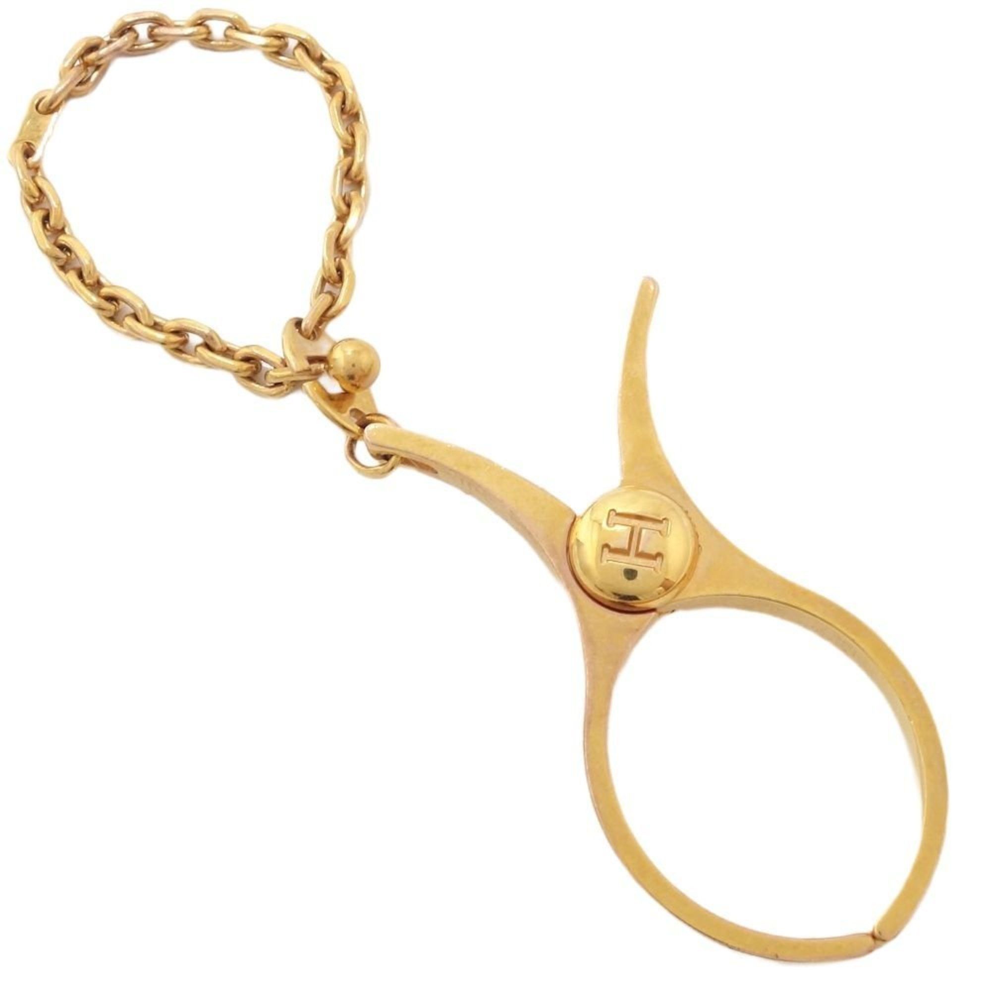 image of Hermes Glove Holder Fill H Logo Metal Gold 083695, Women's