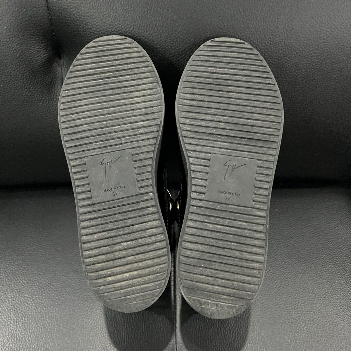 Giuseppe Zanotti Giuseppe Zanotti GZ Double Buckle Patent Silk High Tops Size US 7 / IT 37 - 18 Thumbnail