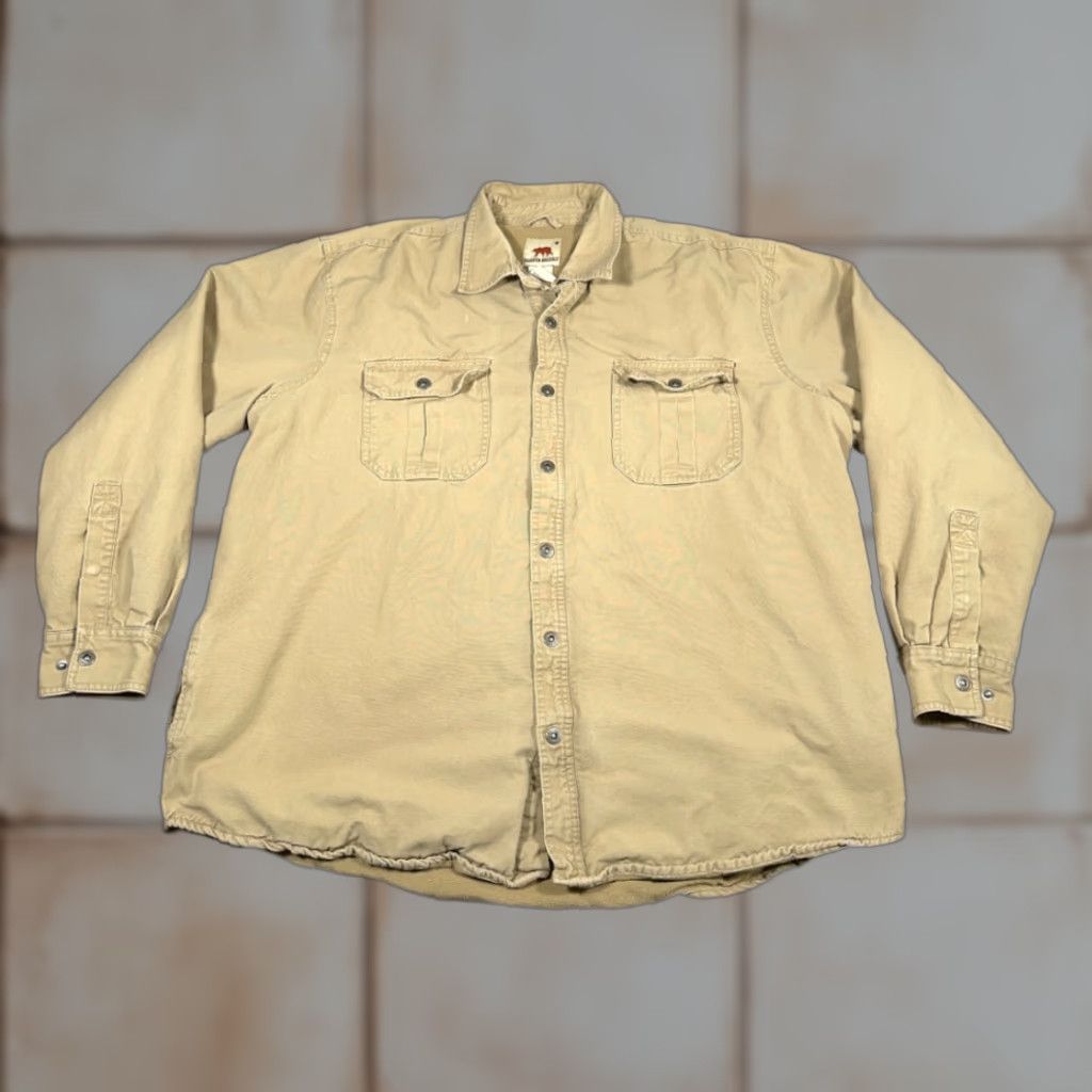 Vintage Dakota Grizzly Shirt Adult XL Brown Lined Shacket Canvas Workwear Barn Size US XL / EU 56 / 4 - 1 Thumbnail
