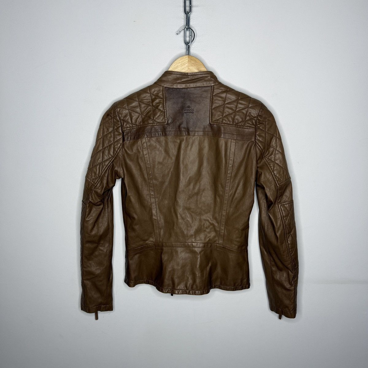 Gucci Gucci Leather Jacket Biker by Tom Ford Y2K Size S / US 4 / IT 40 - 7 Thumbnail