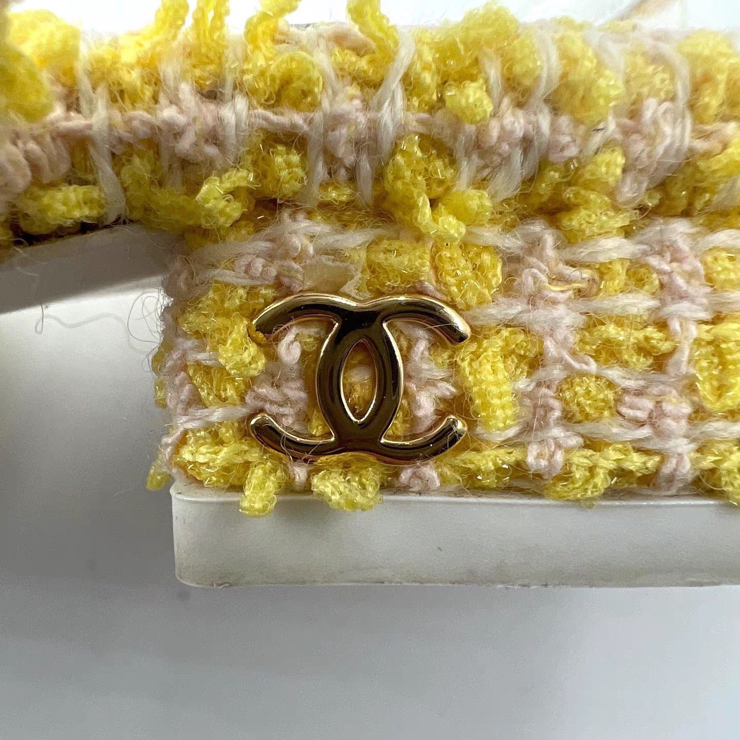 Chanel Chanel Yellow Tweed Slingback Patent Leather Flats K12 Size US 5 / IT 35 - 5 Thumbnail