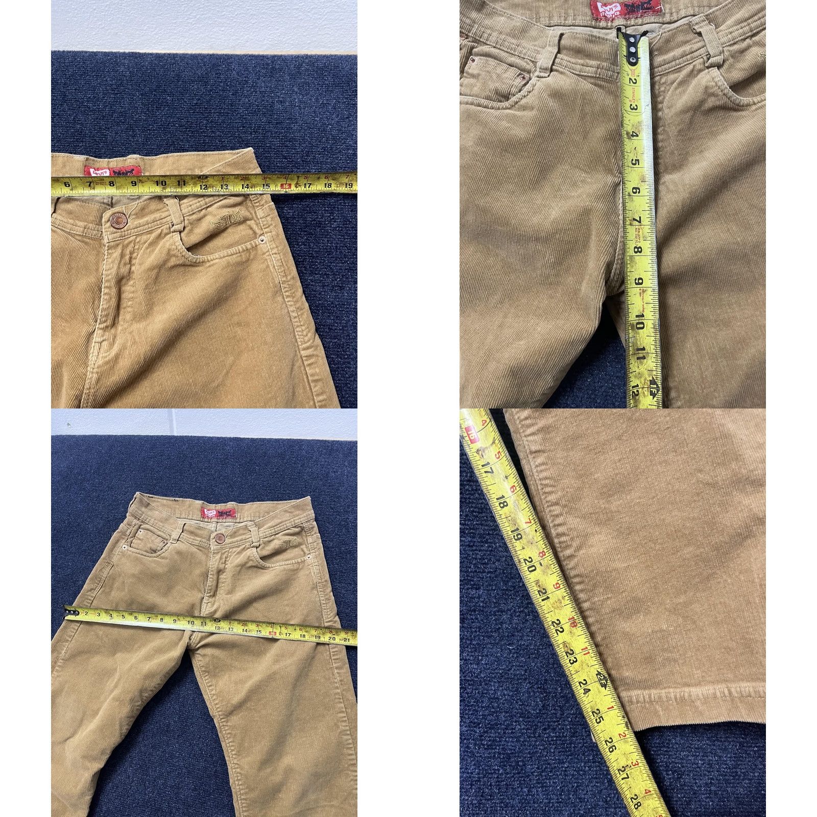Levi's Levi's 513 Slim Straight Pants Mens 32x32 Corduroy Beige Five Pocket Casual Chino Block Logo Vintage No zip Mens Size US 32 / EU 48 - 8 Thumbnail