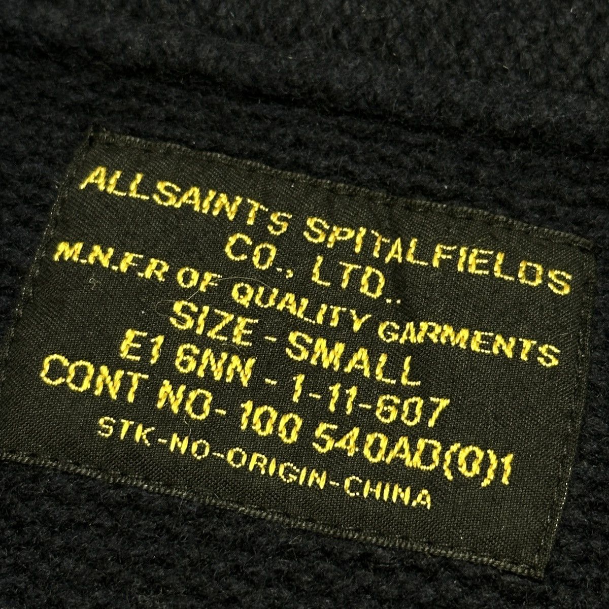 Allsaints ALLSAINTS lamb wool KNIT NAVY CARDIGAN SWEATER military Size US S / EU 44-46 / 1 - 6 Thumbnail