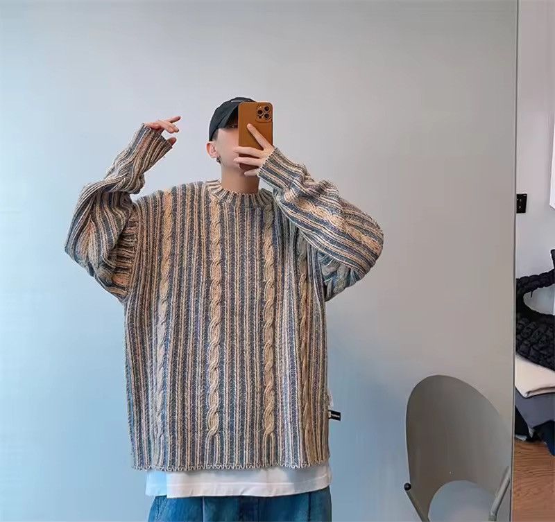 Japanese Brand Striped Knitted Sweater Size US L / EU 52-54 / 3 - 2 Thumbnail