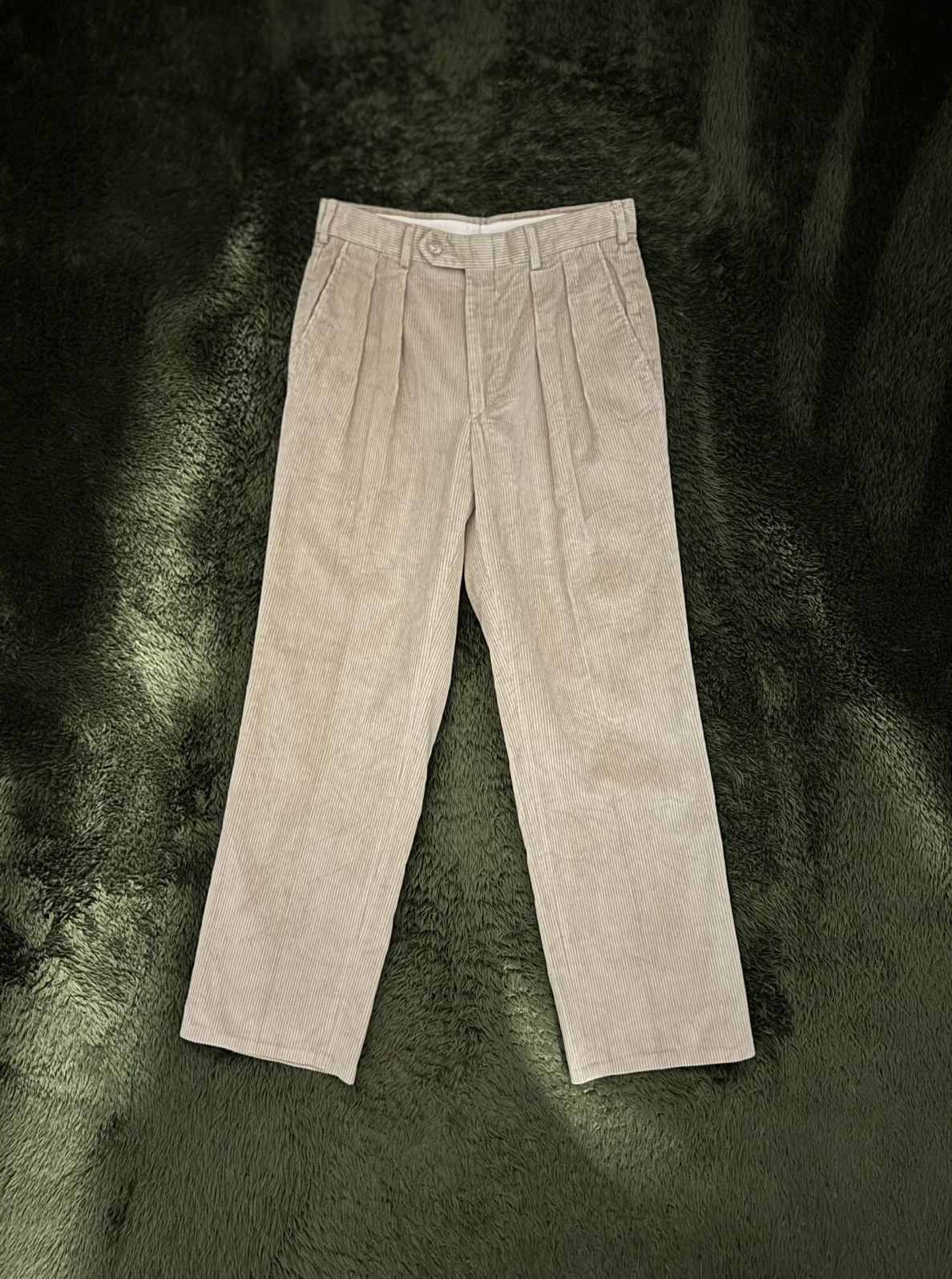 L.L. Bean [M] 90s L.L.Bean Made in USA Corduroy Two-Tuck Trousers Size US 30 / EU 46 - 1 Thumbnail