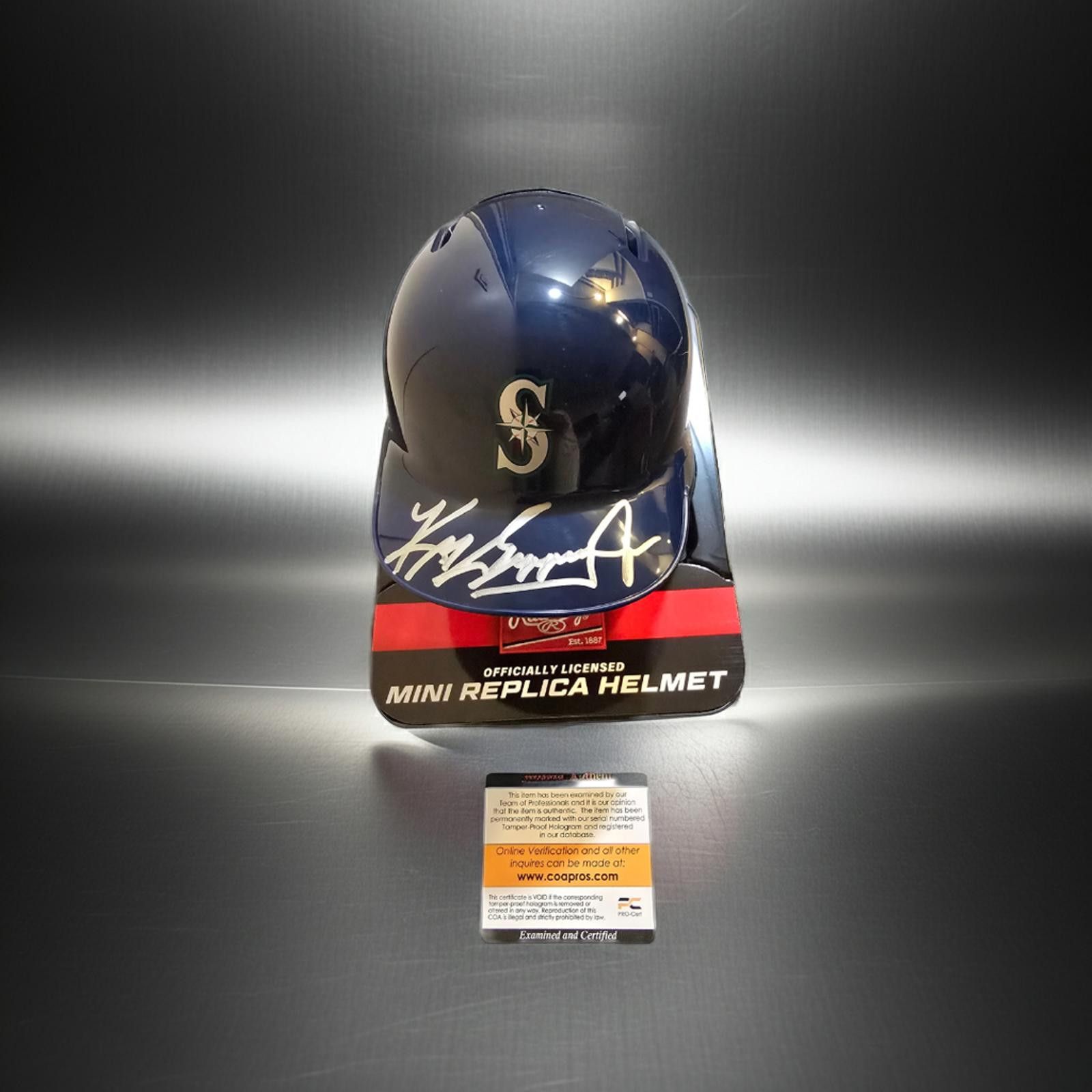 Other Ken Griffey Jr Signed Seattle Mariners Mini Helmet With COA Size ONE SIZE - 1 Preview