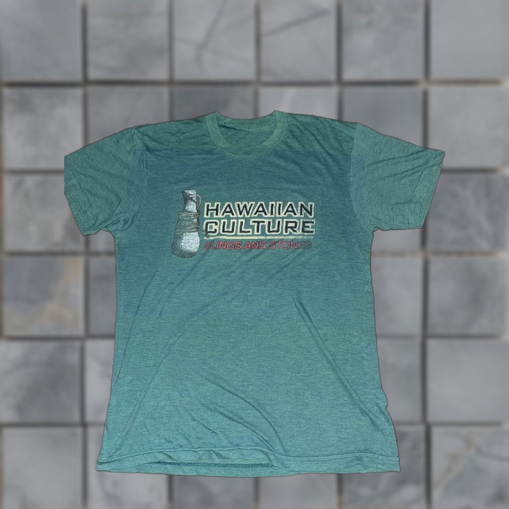 Vintage VINTAGE Hawaii Culture T-Shirt Blue Medium Mens Stitch Single Stitch 19.5x26.5 Size US M / EU 48-50 / 2 - 1 Thumbnail