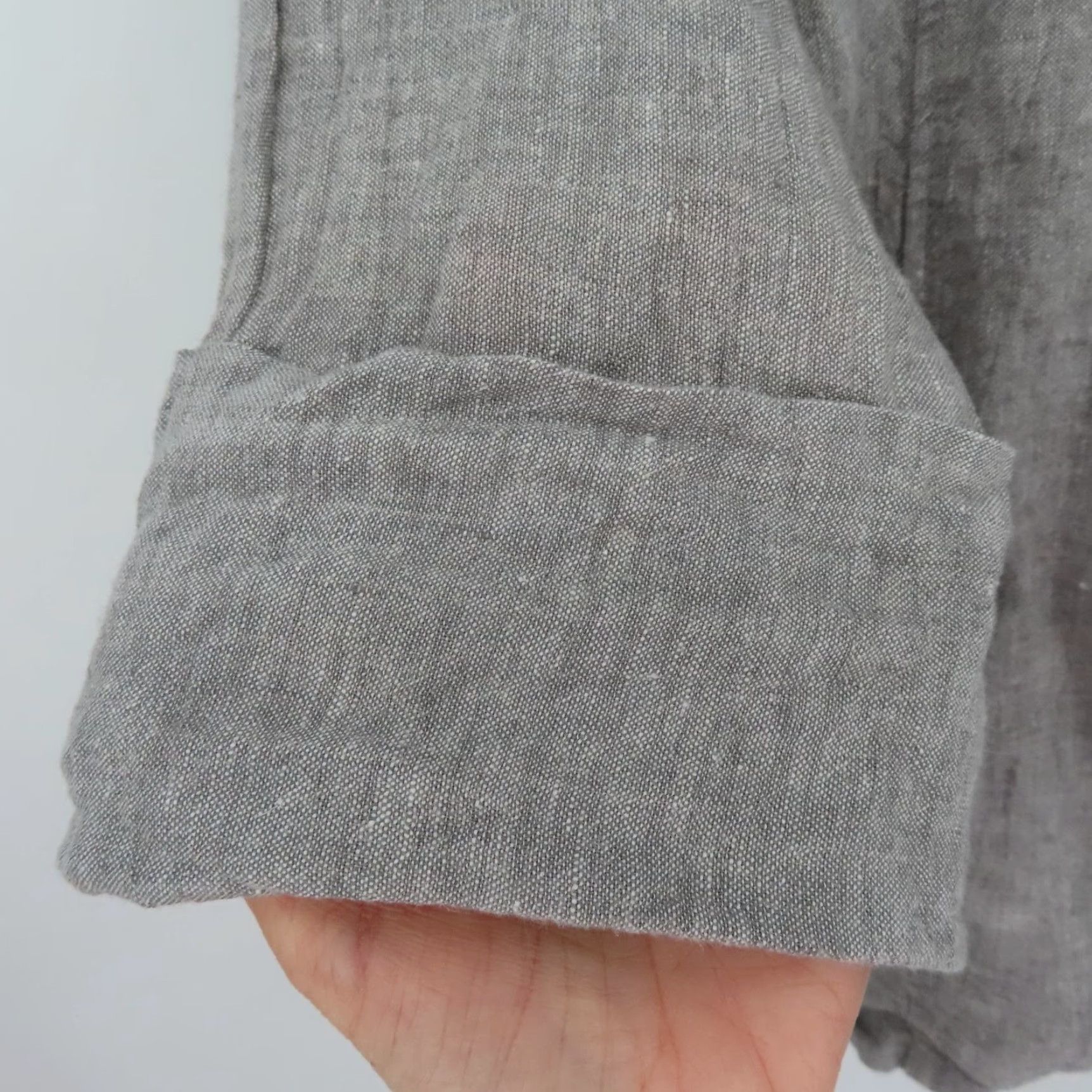 Vintage Tahari Women Medium Gray All Linen Open Front Blazer Jacket Coat Pockets Blouse Suits Size M / US 6-8 / IT 42-44 - 3 Thumbnail