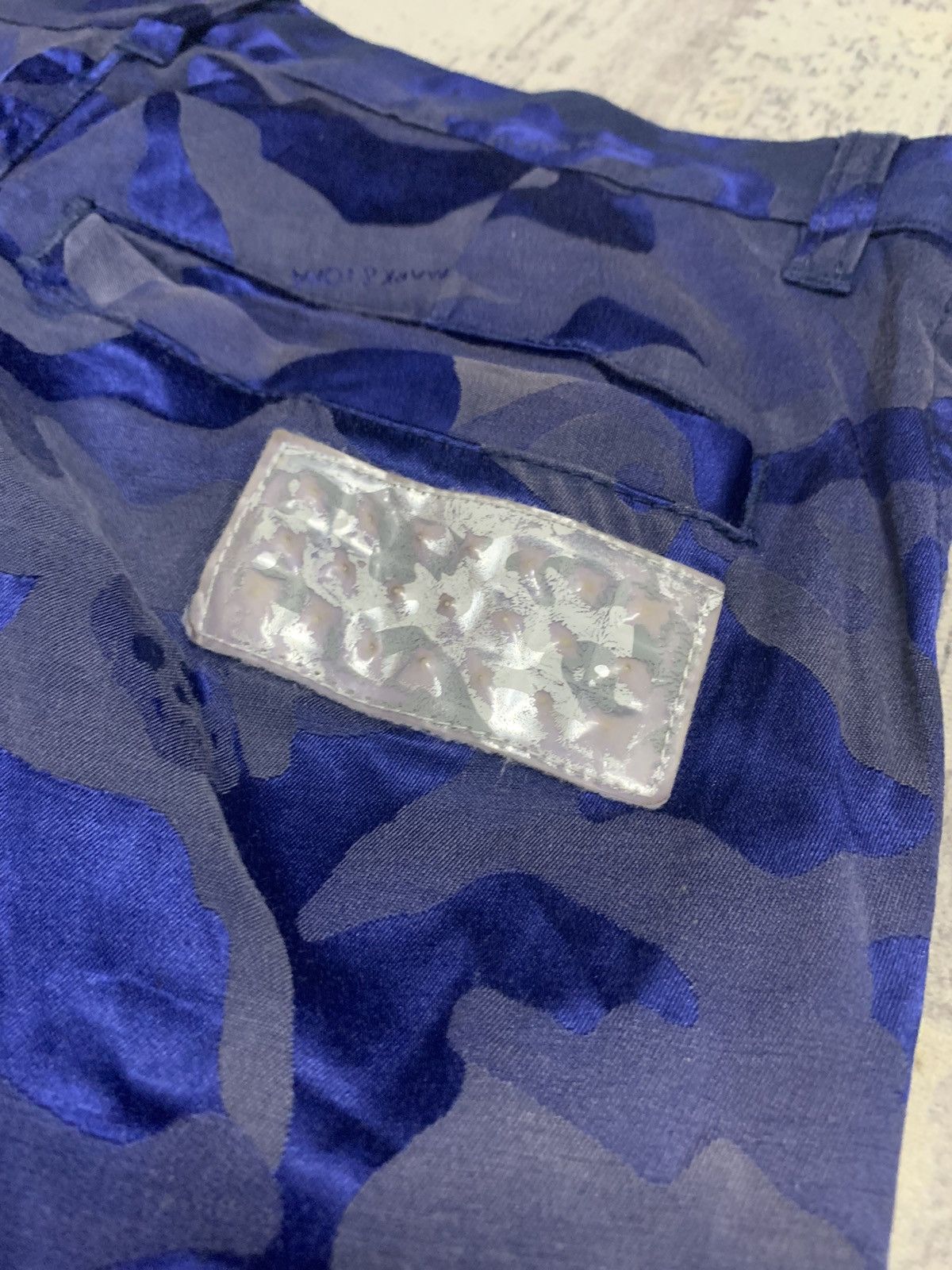 If Six Was Nine Japanese Brand Mark & Lona Skill Blue Skull Camo Shorts Size US 29 - 9 Thumbnail
