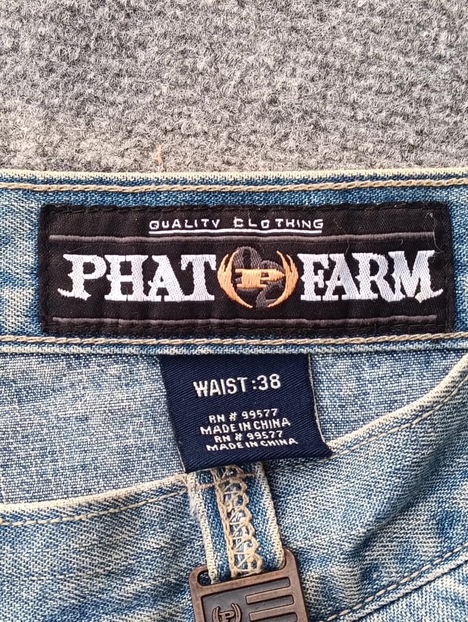 Phat Farm Vintage y2k Phat Farm Blue Wash Baggy Denim Jeans Size 38 Size US 37 - 8 Thumbnail