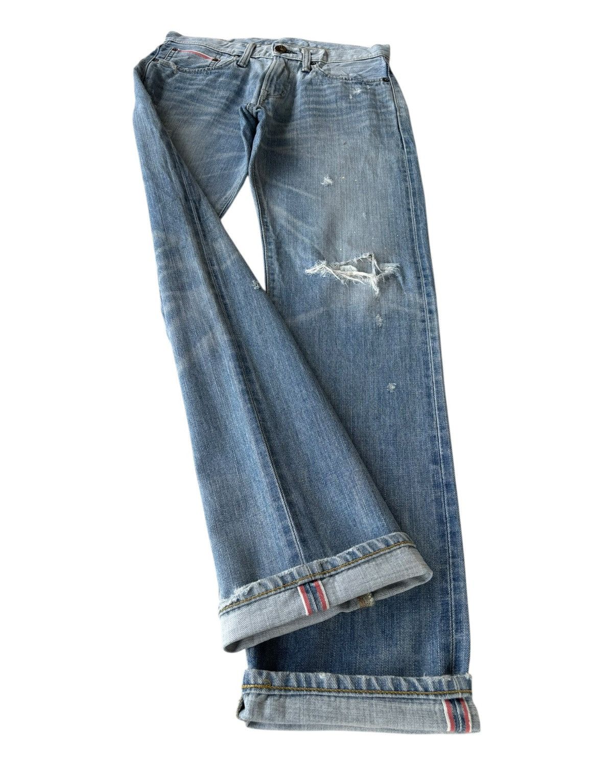 Hysteric Glamour × Undercover 🔥EDWIN 505zx SELVEDGE DENIM BUCKLE BACK BLUE WASH JEANS Size US 30 / EU 46 - 3 Thumbnail