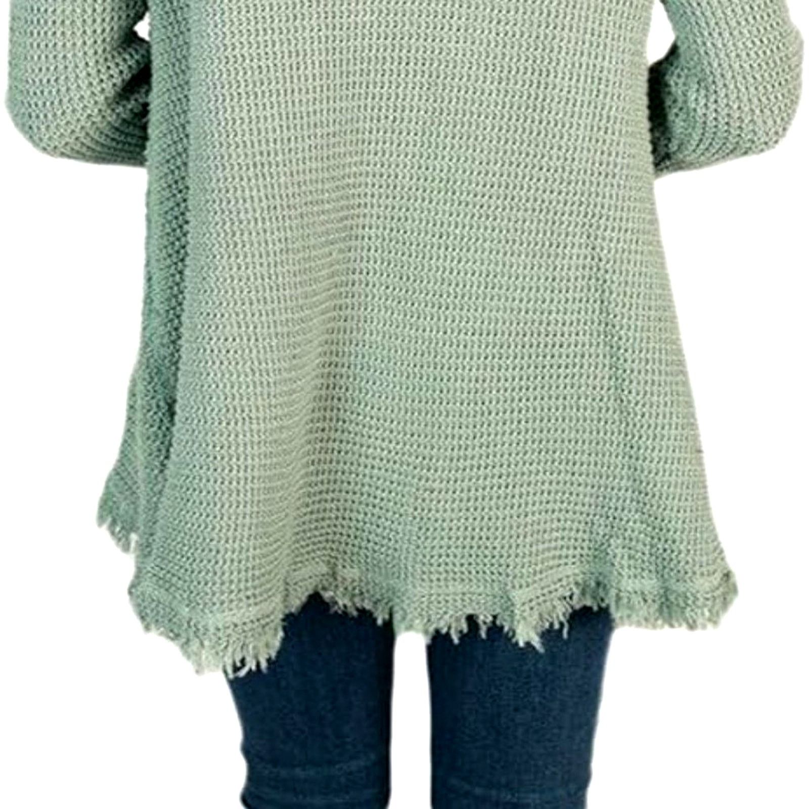 Other SideFeels V Neck Cold Shoulder Knitted Sweater Mint Green L Size L / US 10 / IT 46 - 9 Thumbnail