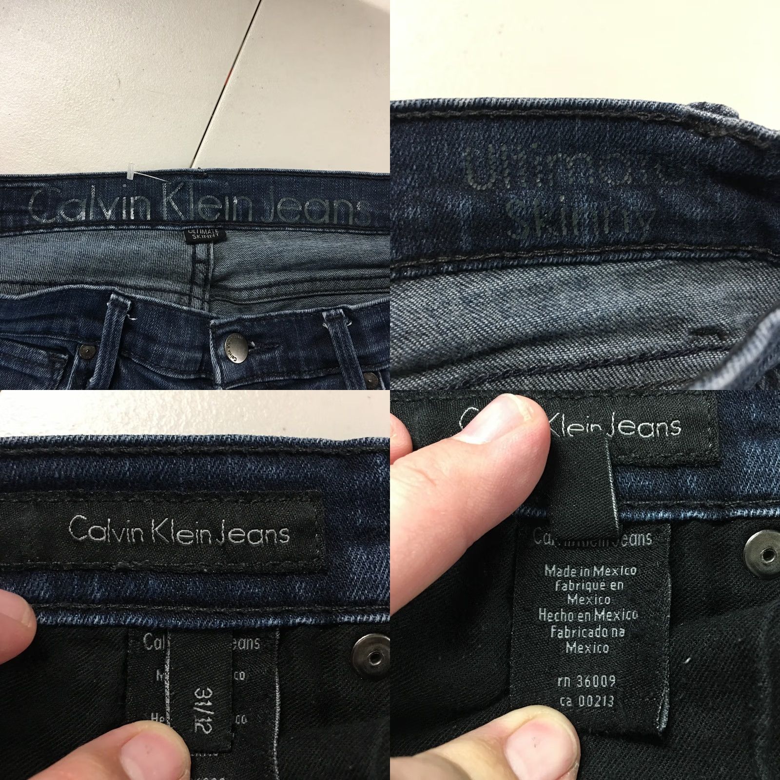 Calvin Klein Calvin Klein Ultimate Skinny Jeans Womens 31/12 Blue Denim Cotton Blend Mid Rise Jeans Women Regular Blue Skinny 31 Inseam 5-Pocket Size 34" / US 12 / IT 48 - 10 Thumbnail