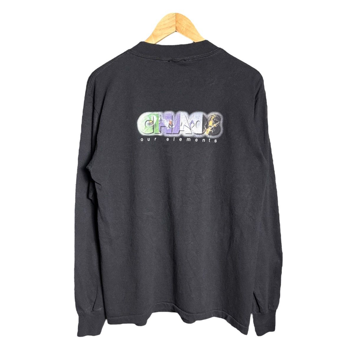 Vintage Vintage 90s Chaos Skateboard Logo Single Stitch T-Shirt Size US L / EU 52-54 / 3 - 2 Thumbnail