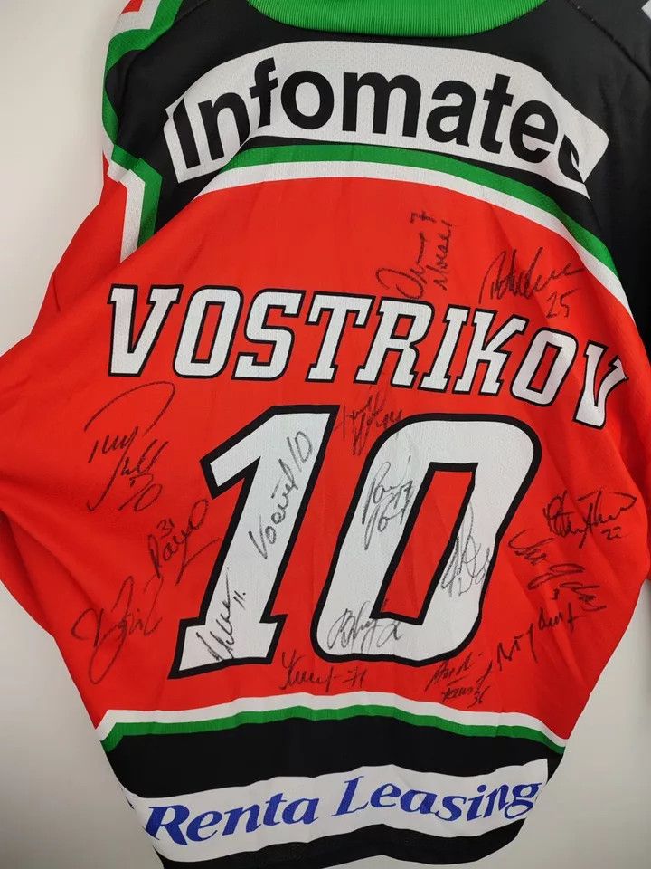 Vintage Vintage 1999 Augsburger Panther Game Worn Jersey Team Signed Size US XL / EU 56 / 4 - 6 Thumbnail