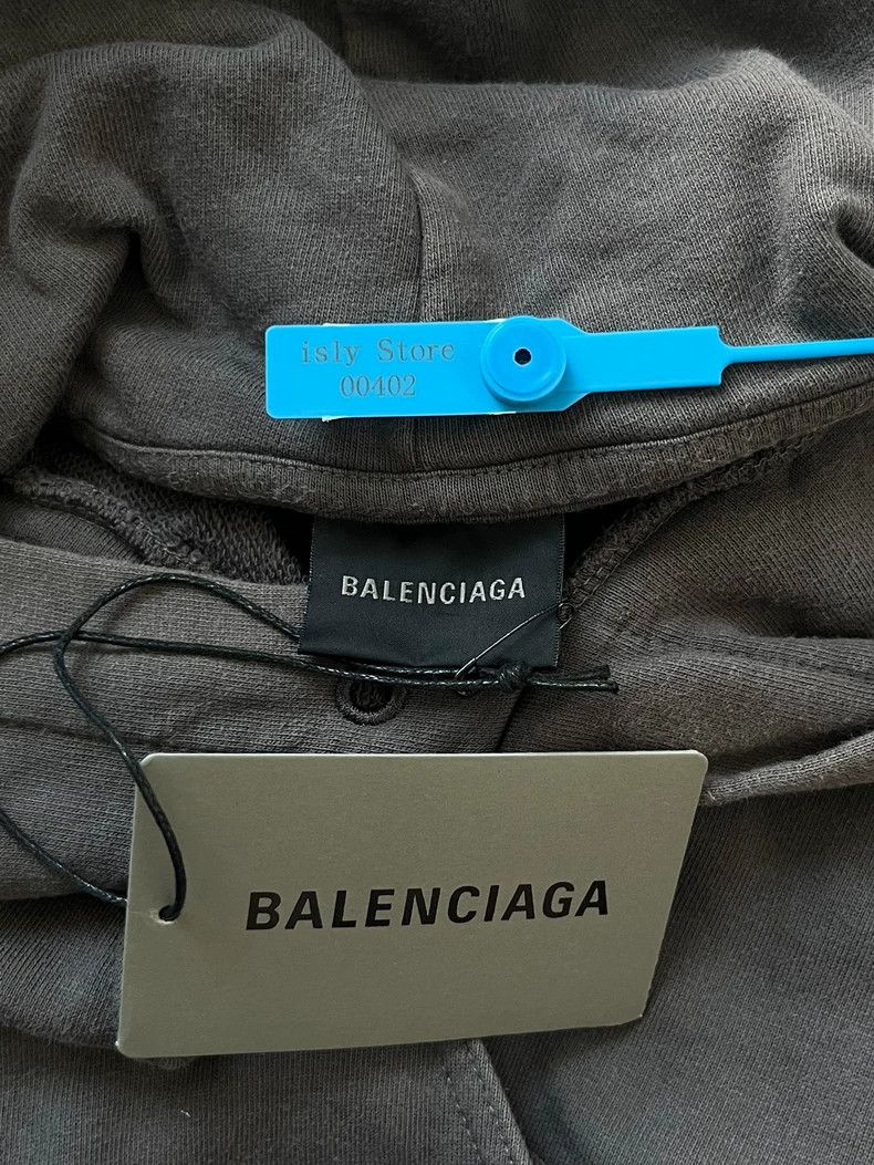 Balenciaga Balenciaga Embroidered Logo Long Sleeve Hoodie Size US XL / EU 56 / 4 - 5 Thumbnail
