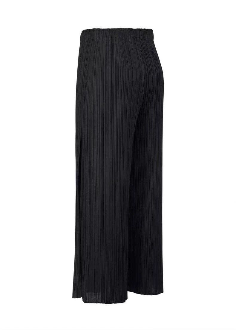 Issey Miyake Issey Miyake size:3 Black pleated color-blocked casual pan Size 23" - 2 Thumbnail