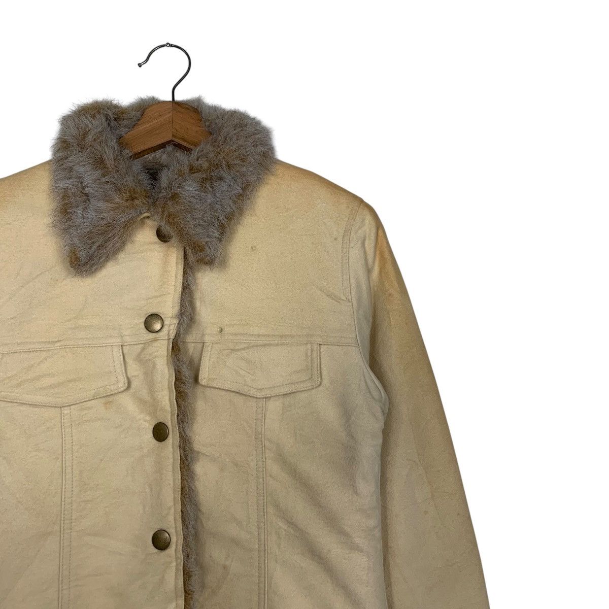 Patrick Cox Vintage PATRICK COX Trashed Rusty Faux Fur Jacket #2749-C124 Size S / US 4 / IT 40 - 4 Thumbnail