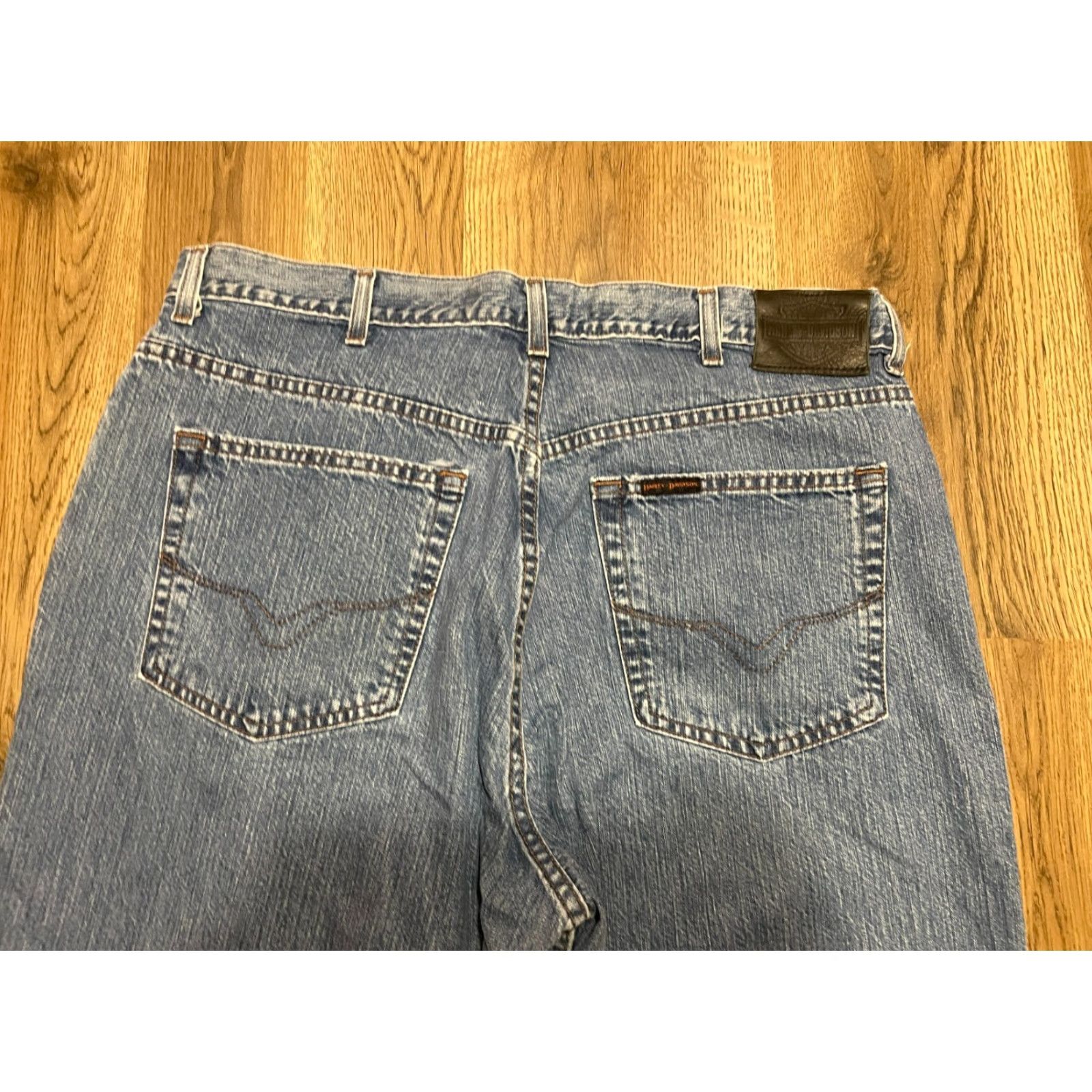 Harley Davidson Harley-Davidson Jeans Men 38/32 Blue Denim Relaxed Straight Pockets Vintage? No Size US 38 / EU 54 - 3 Thumbnail