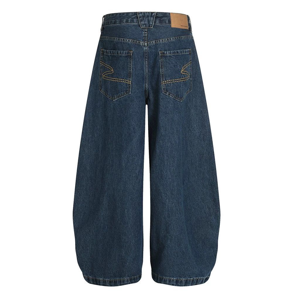 Jean American retro men's versatile washed casual scimitar jeans Size US 32 / EU 48 - 2 Thumbnail