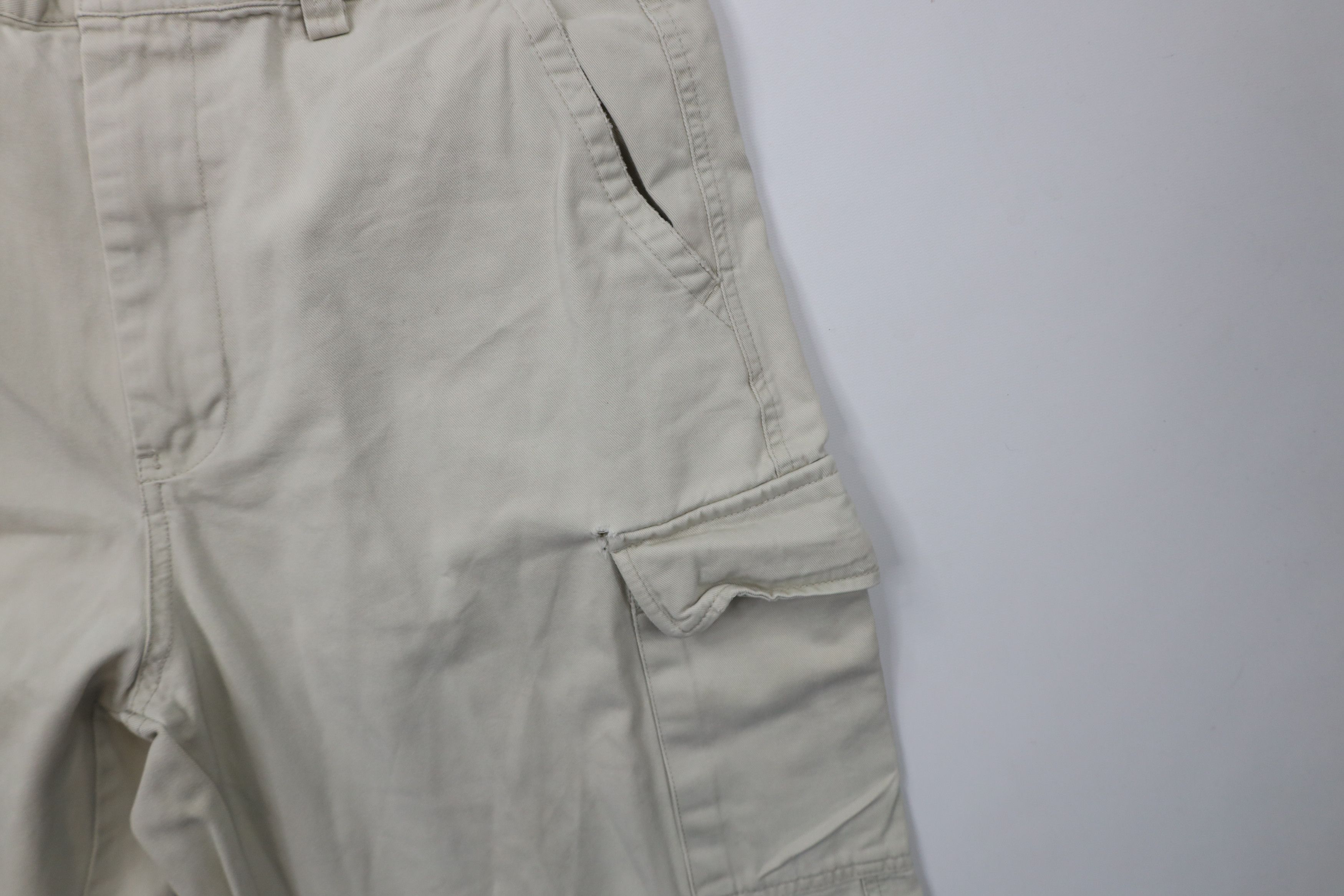 Gap × Vintage Vintage 90s Y2K Gap Baggy Wide Leg Cargo Pants Beige Cotton Size US 34 / EU 50 - 8 Thumbnail