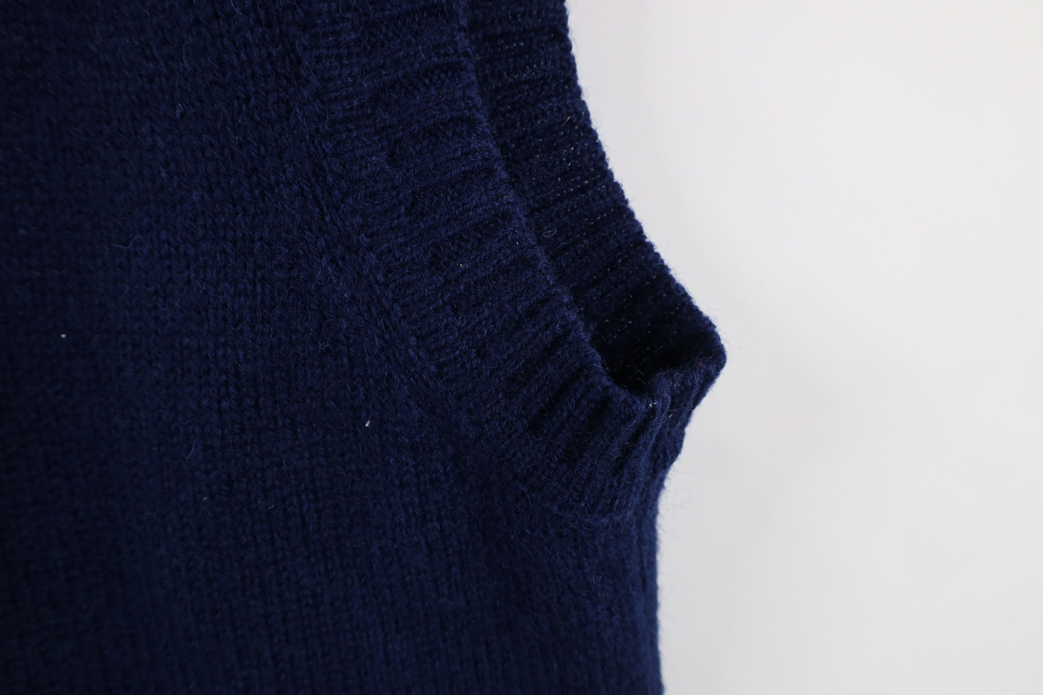 Vintage Vintage 90s Streetwear Blank Wool Blend Knit Sweater Vest Size US XL / EU 56 / 4 - 7 Thumbnail