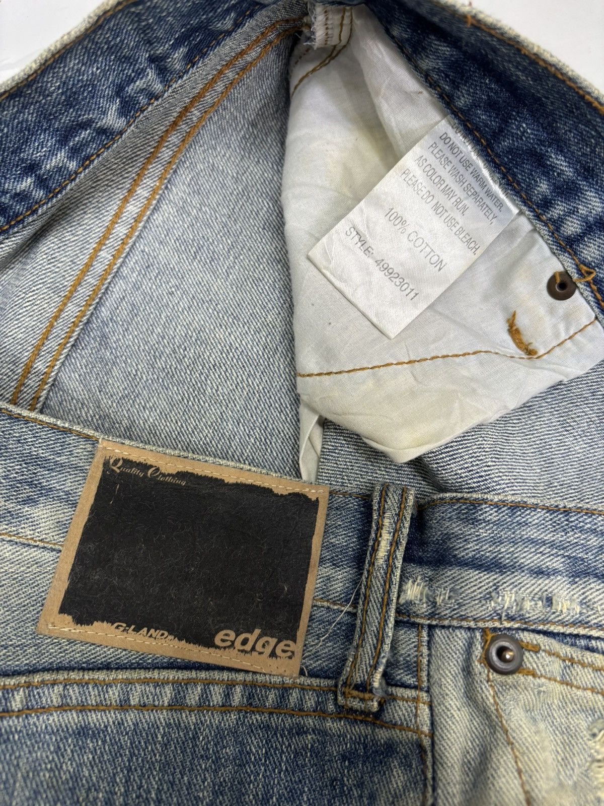 Drain Gang × GOSTAR DE FUGA × Undercover G Land Egde Patchwork Baggy Jeans Distressed Denim Jeans Size US 34 / EU 50 - 12 Thumbnail