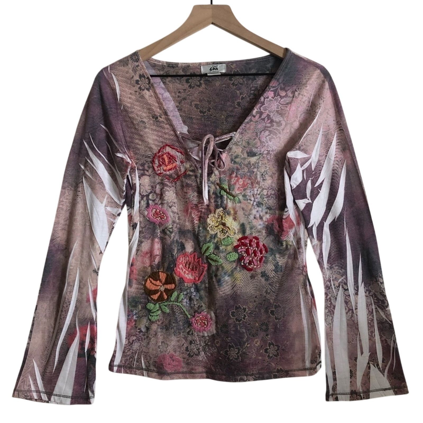 Other Goa Los Angeles Embroidered Boho Long Bell Sleeve Blouse Top Size M / US 6-8 / IT 42-44 - 1 Thumbnail