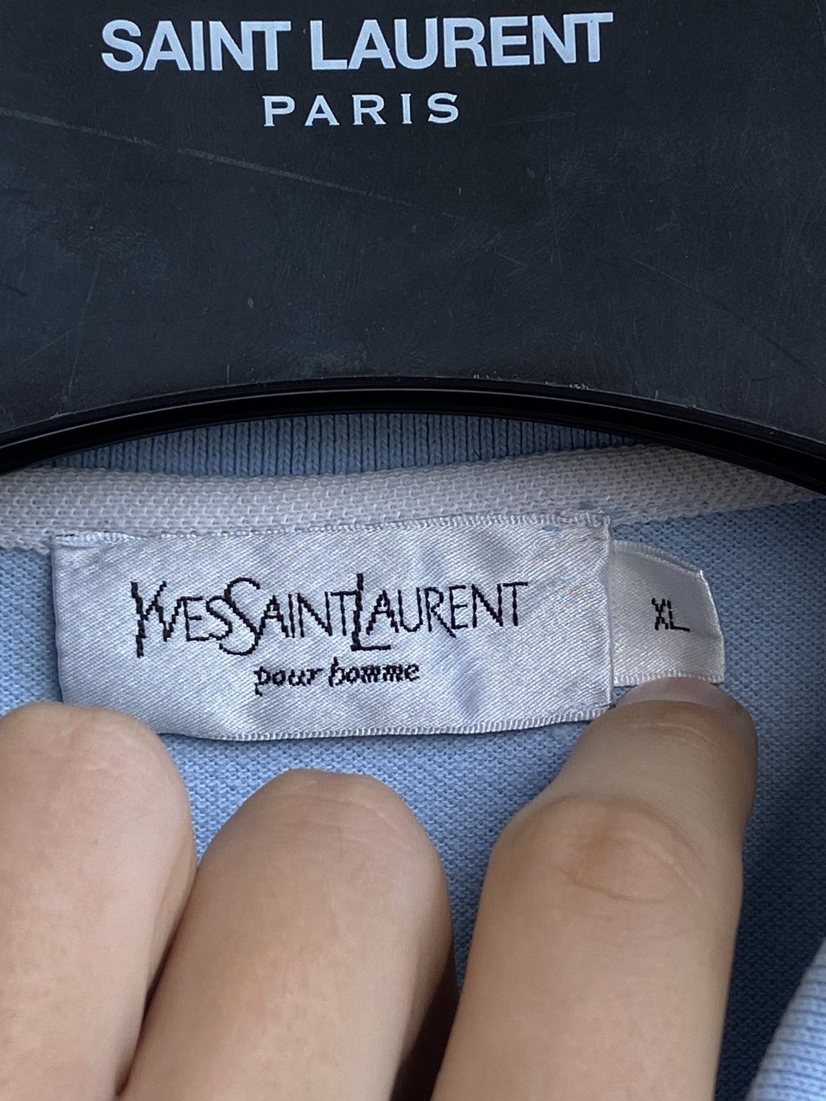 Yves Saint Laurent Monogram YSL Polo Blue YSL T-shirt YSL Shirt Size US XL / EU 56 / 4 - 4 Thumbnail