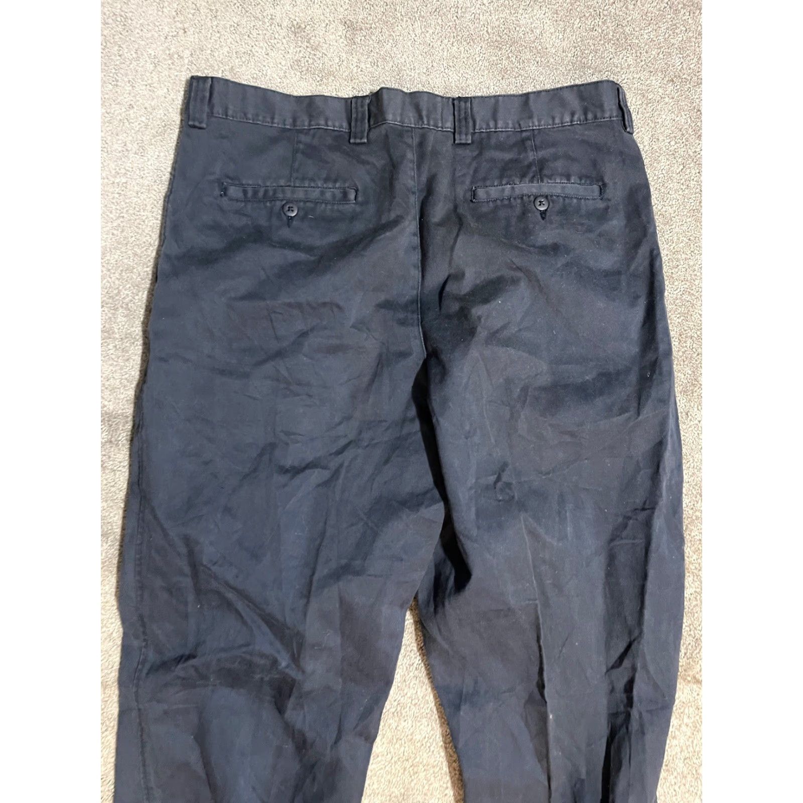 Gap VINTAGE Gap Pants Men's Size 38x32 Navy Blue Chino Slash Pocket Cuffed Pleated Size US 38 / EU 54 - 4 Thumbnail