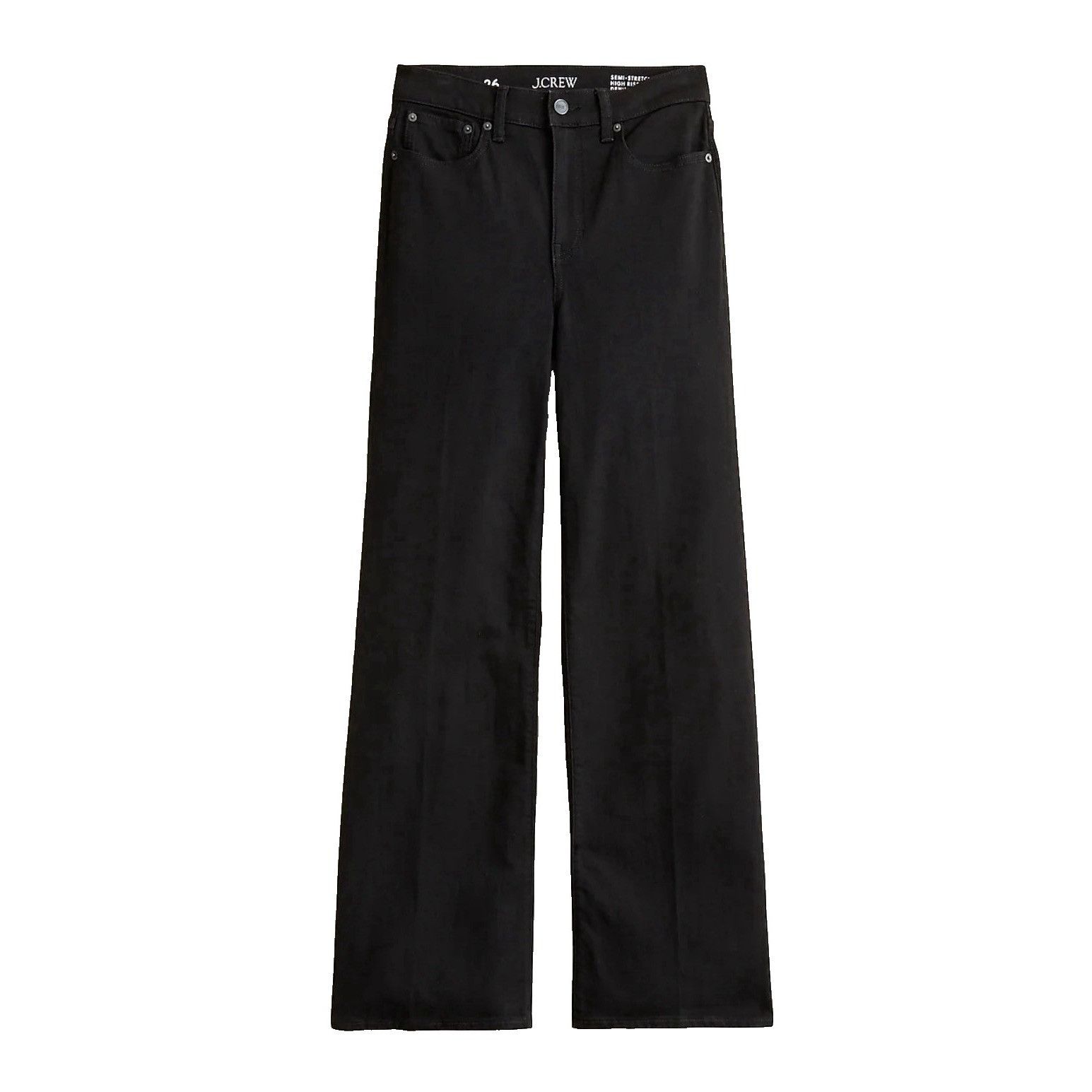 J.Crew J.Crew Womens Denim Trouser Wide Leg Jean Black High Rise Sz Size 26" / US 2 / IT 38 - 15 Thumbnail