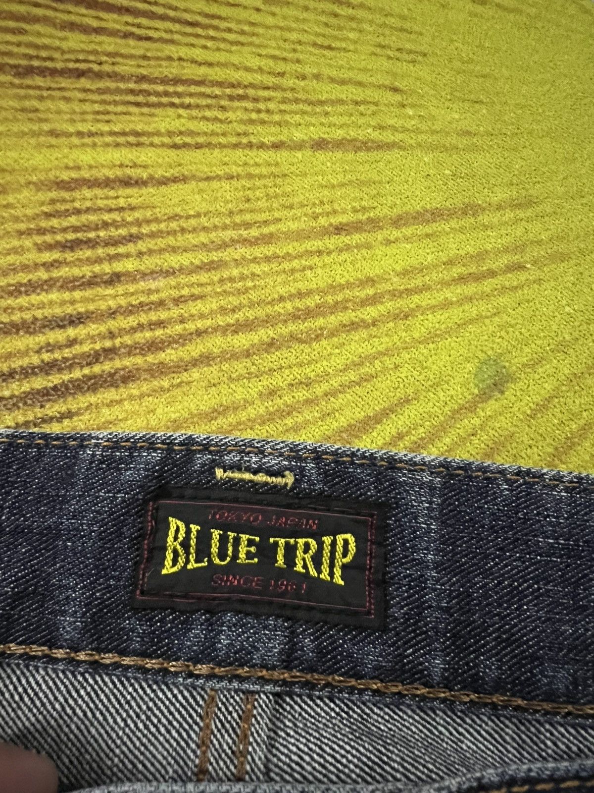 Edwin 💥Vintage Edwin Blue Trip Tokyo Japan Washed Jean Size US 31 - 14 Thumbnail