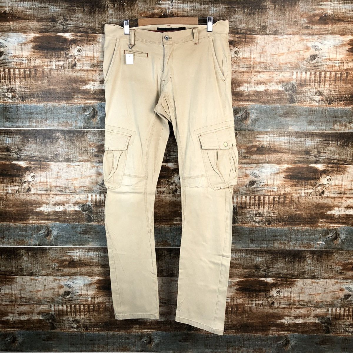 Schlussel DL Schlussel Brown Cargo Multipocket Pants #C215 Size US 31 - 1 Thumbnail