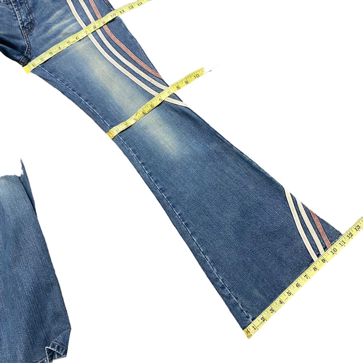 Japanese Brand Super Flare🔥 ALGONQUINS Hypnotic Denim Flare Jeans Size 28" / US 6 / IT 42 - 19 Thumbnail