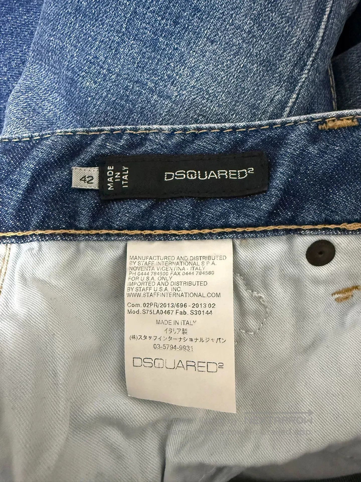 Dsquared2 DSQUARED2 Women's Blue Destroyed Jeans. Size 41" - 7 Thumbnail