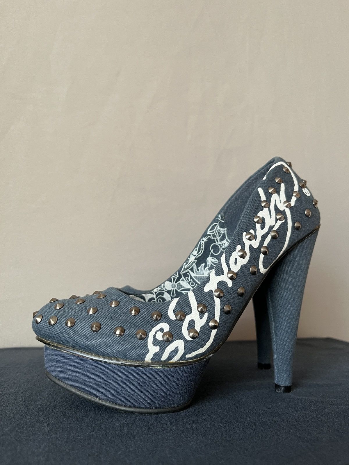 Ed Hardy Ed Hardy Denim Punk Glamour Heels Size US 6 / IT 36 - 2 Thumbnail